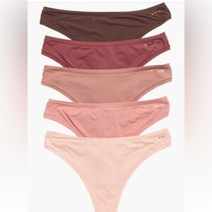 Danskin Women's Lightweight Thong Panties Set (5 pairs)